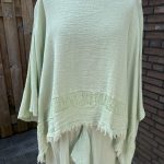 Mintgroene oversized top linnen-Ayala - Afbeelding 2