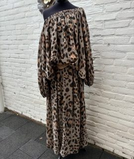 Lange rok met tijgerprint Taup – Tigress