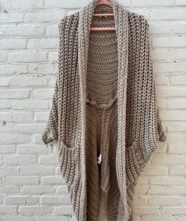 Oversized Vest Beige Met Zakken – Manja