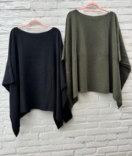 Poncho Zwart En Groen – Bib