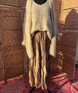 Oversized Trui Van Bouclette Camel – Isho