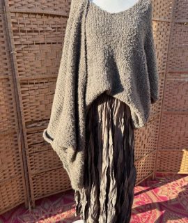 Oversized Trui Bouclette Taup – Shania