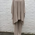 Broek Beige Cashmire rechte pijpen en elastische band - Cassy - Afbeelding 2