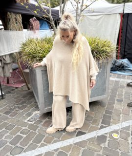 Poncho Trui Beige – Mila