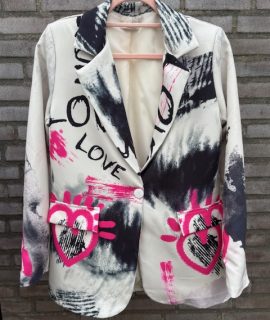 Blazer met opdruk – Love me more