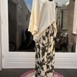 Broek met print en elastische band - prya