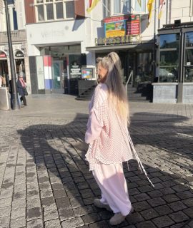 Bohemian vest oversized met capuchon en speelse touwtjes in verschillende kleuren  – Babs