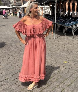 Bohemian Off-Shoulder Maxi Jurk  – Ruby