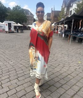 Lange kleurrijke zomerjurk – Ibiza stijl – Lorena