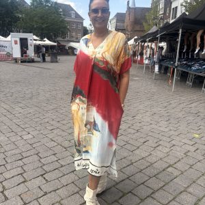 Lange kleurrijke zomerjurk – Ibiza stijl – Lorena