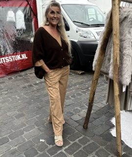 Oversized Vest met korte mouw en Elastische Onderkant – Pip