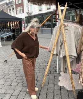 Vest oversized met afhangende mouw en Elastische Onderkant – Pip