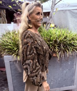 Trui gebreide look met boothals – Loulou