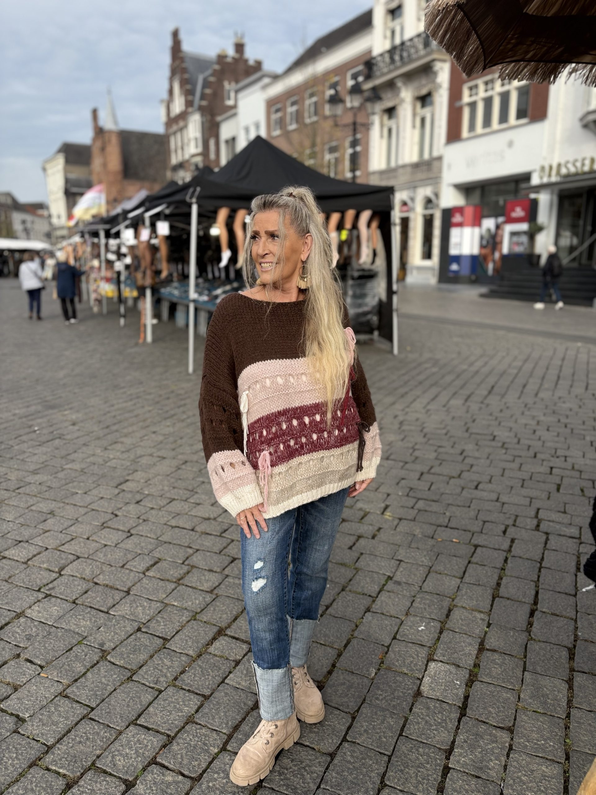 Trui oversized met draadjes - Suzy - Afbeelding 2