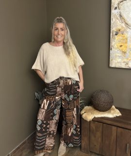 Trui Alpaca driekwart mouw – Sky