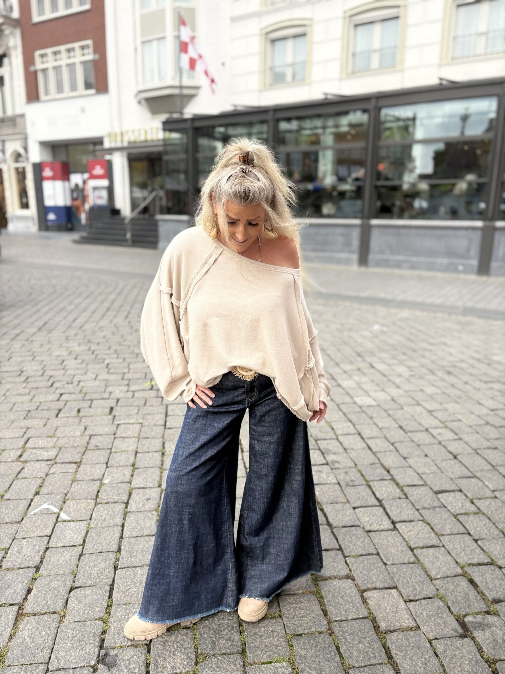 Trui met brede hals - Zara