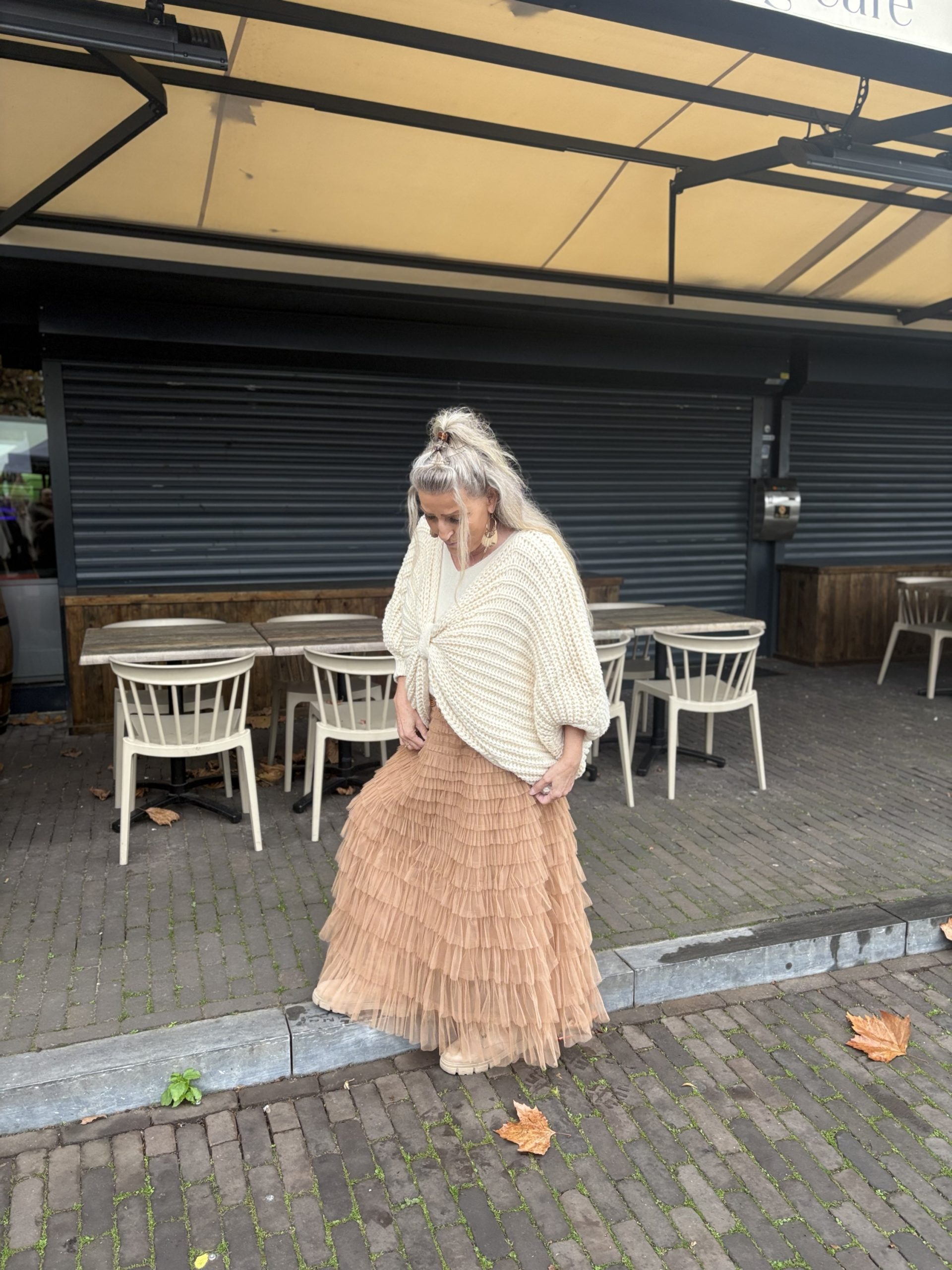 Tulle lange rok met ruffle - Jain - Afbeelding 4