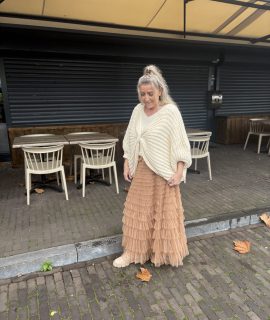 Tulle lange rok met ruffle – Jain