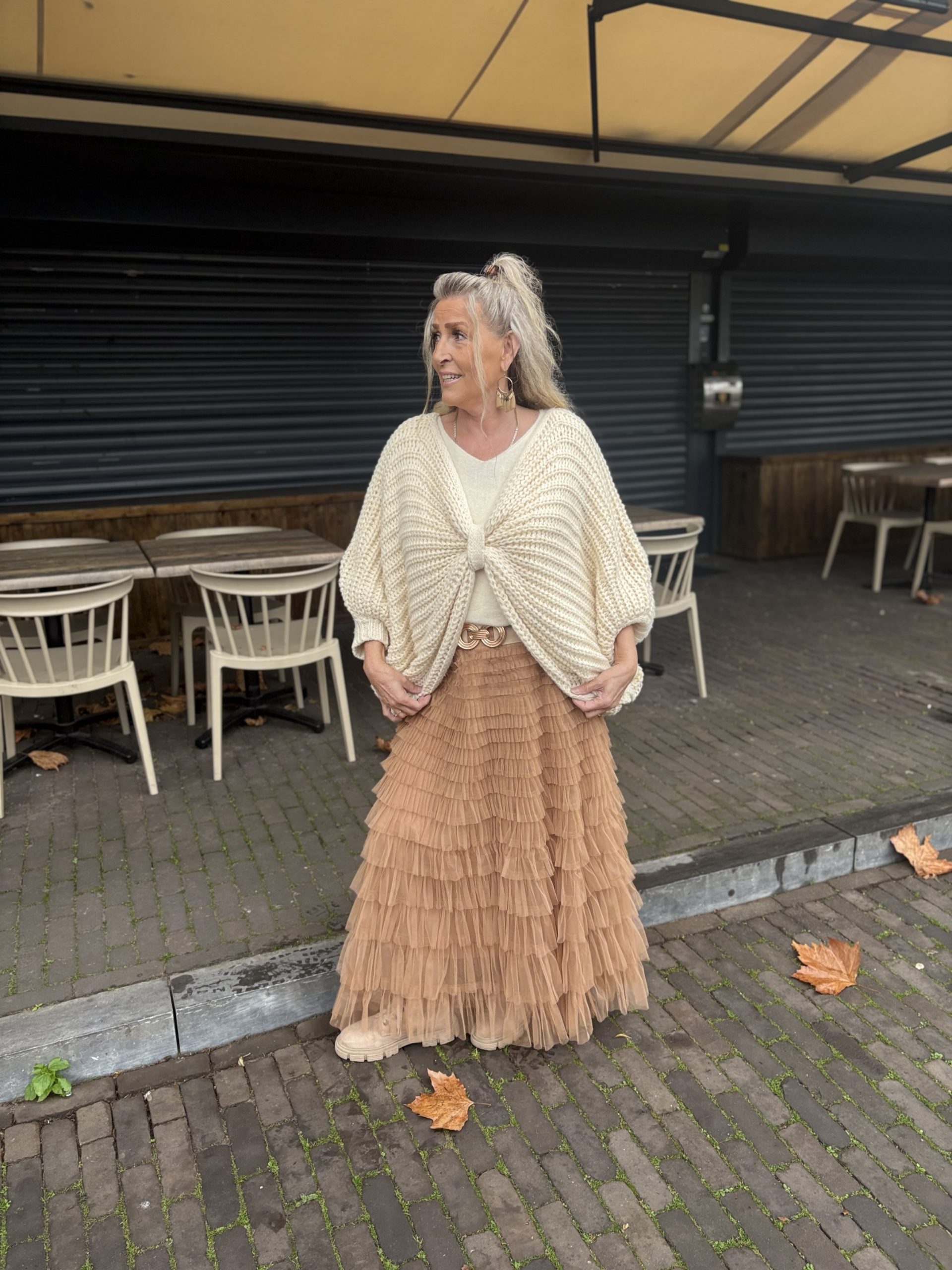 Tulle lange rok met ruffle - Jain - Afbeelding 2