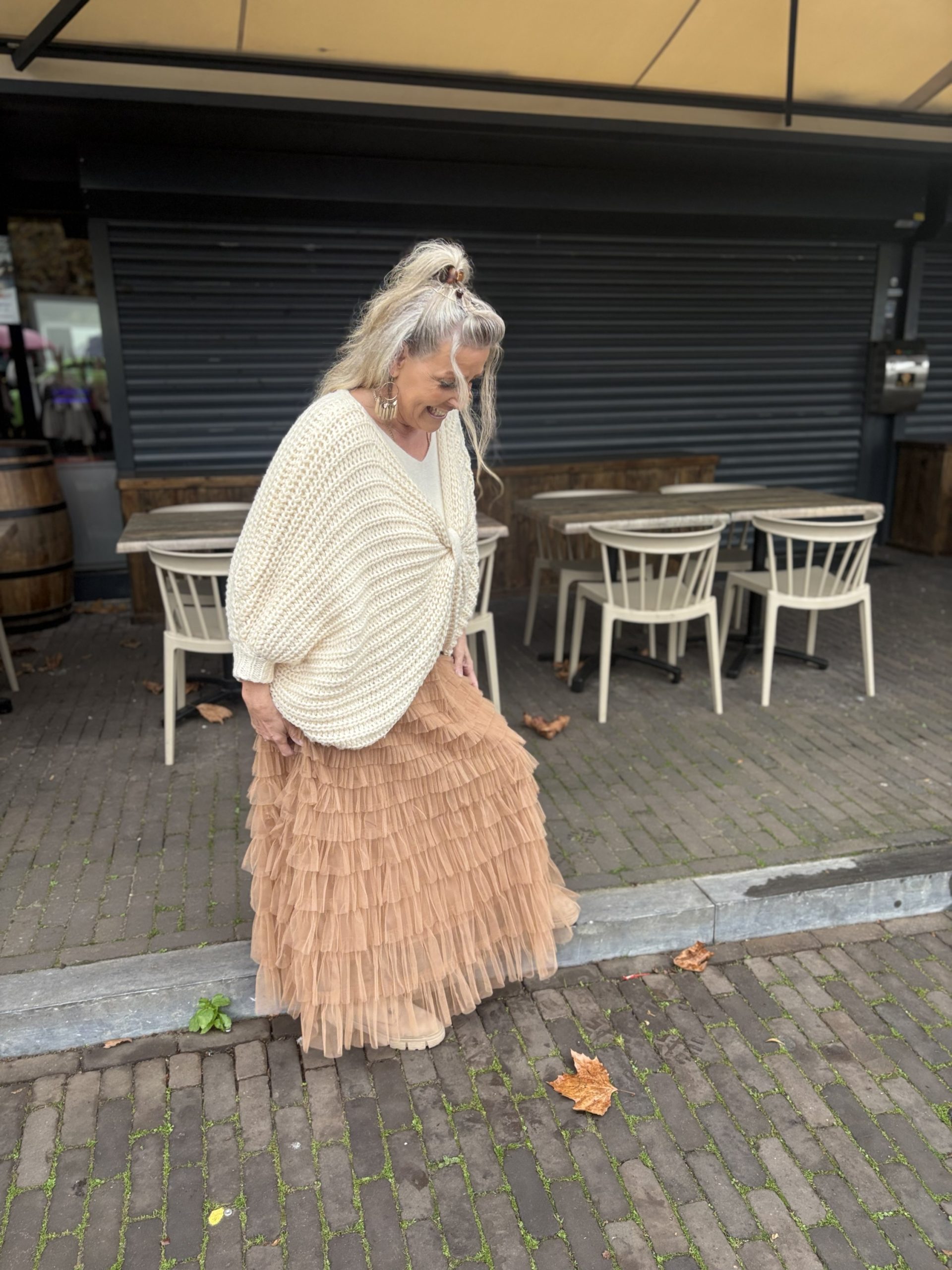 Tulle lange rok met ruffle - Jain - Afbeelding 3