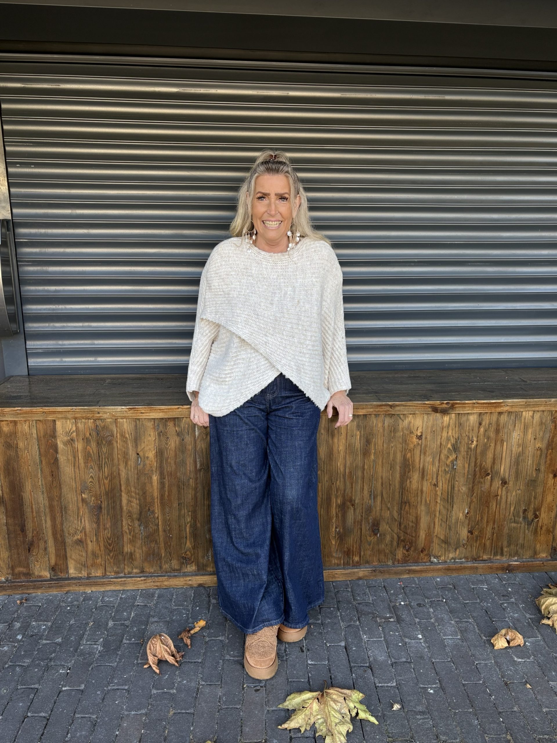 Oversized overslag trui - Mila