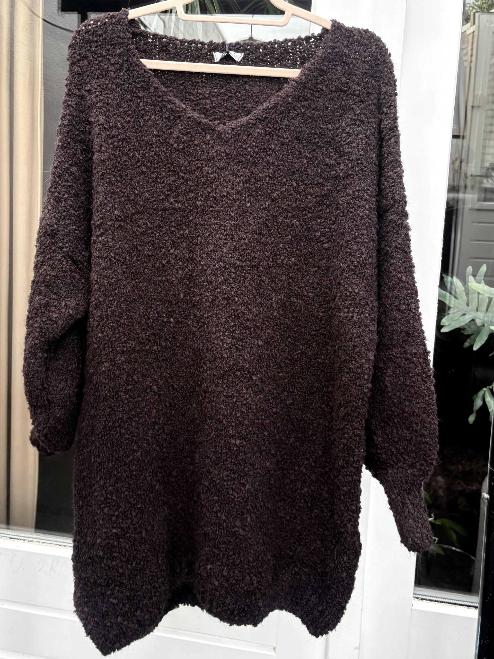 Lange trui oversized Bouclette - Reggy - Afbeelding 3