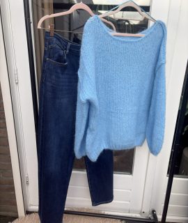 Spijkerbroek hoog model met rechte pijpen – Spy