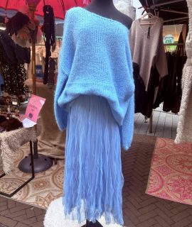 Zachte trui oversized met boothals – Lili