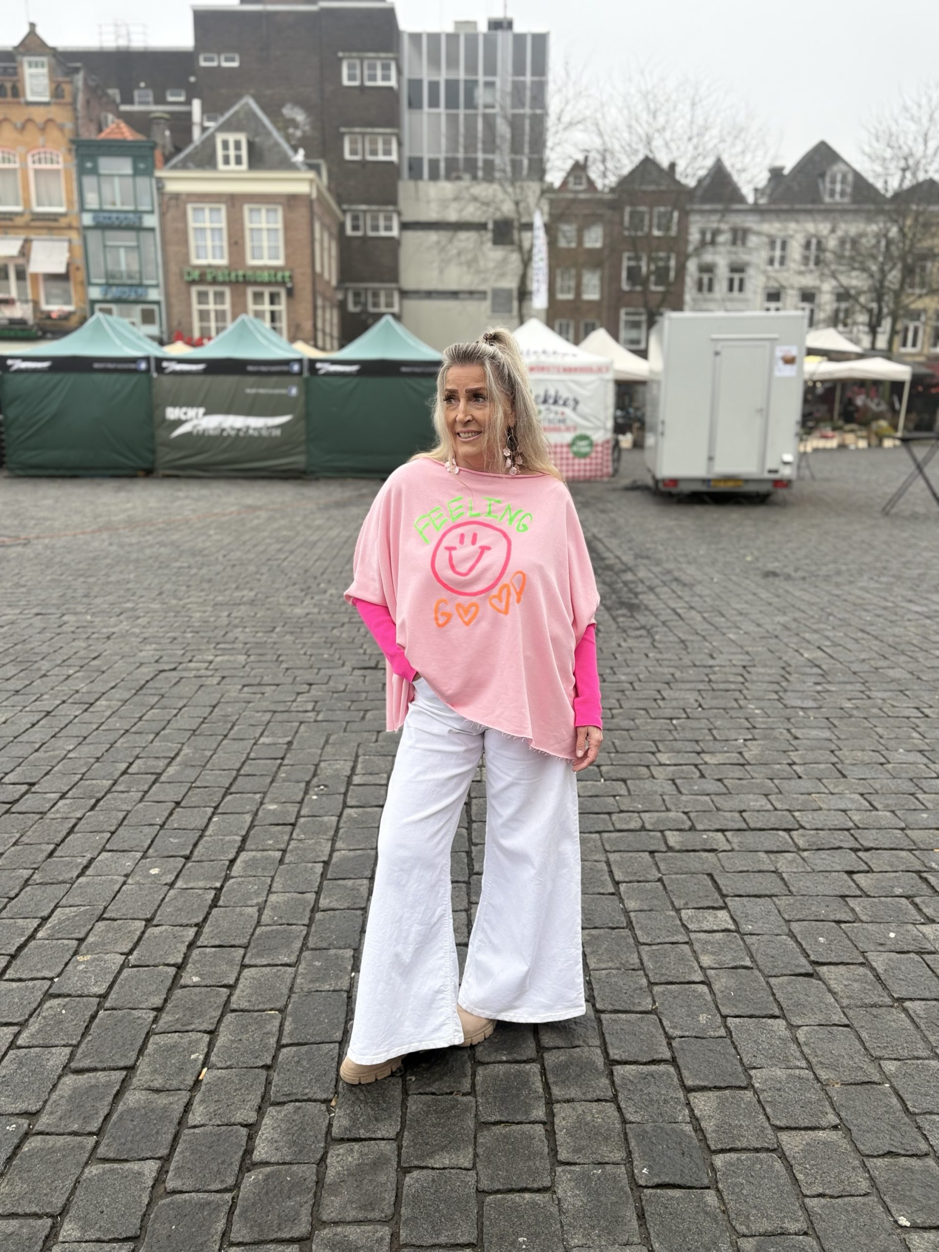 Sweatshirt met opdruk - Smiley