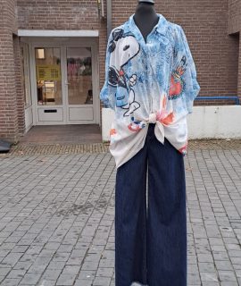 Blouse lang met opdruk van Snoopy – Leila