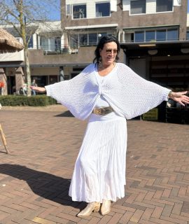 Gehaakt look trui – drie manieren te dragen – Patty