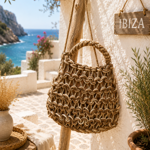 Dames Tas Boho Stijl – Gevlochten Tas met Goud Detail – Goldie