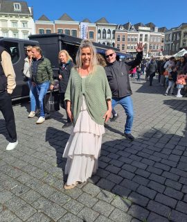 Lange Ibiza jurk met lagen dames – boho maxi jurk zomer – Shiny