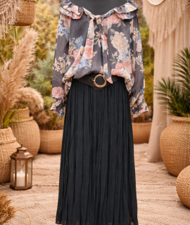 Lange Ibiza Rok in 3 kleuren – Dubbellaags – chira