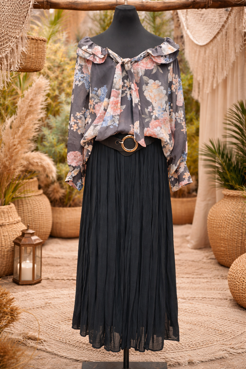 Lange Ibiza Rok in 3 kleuren โ Dubbellaags - chira