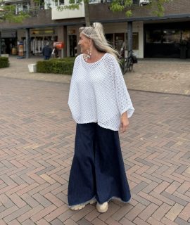 Gehaakte look top doorlopende mouwen – Julia