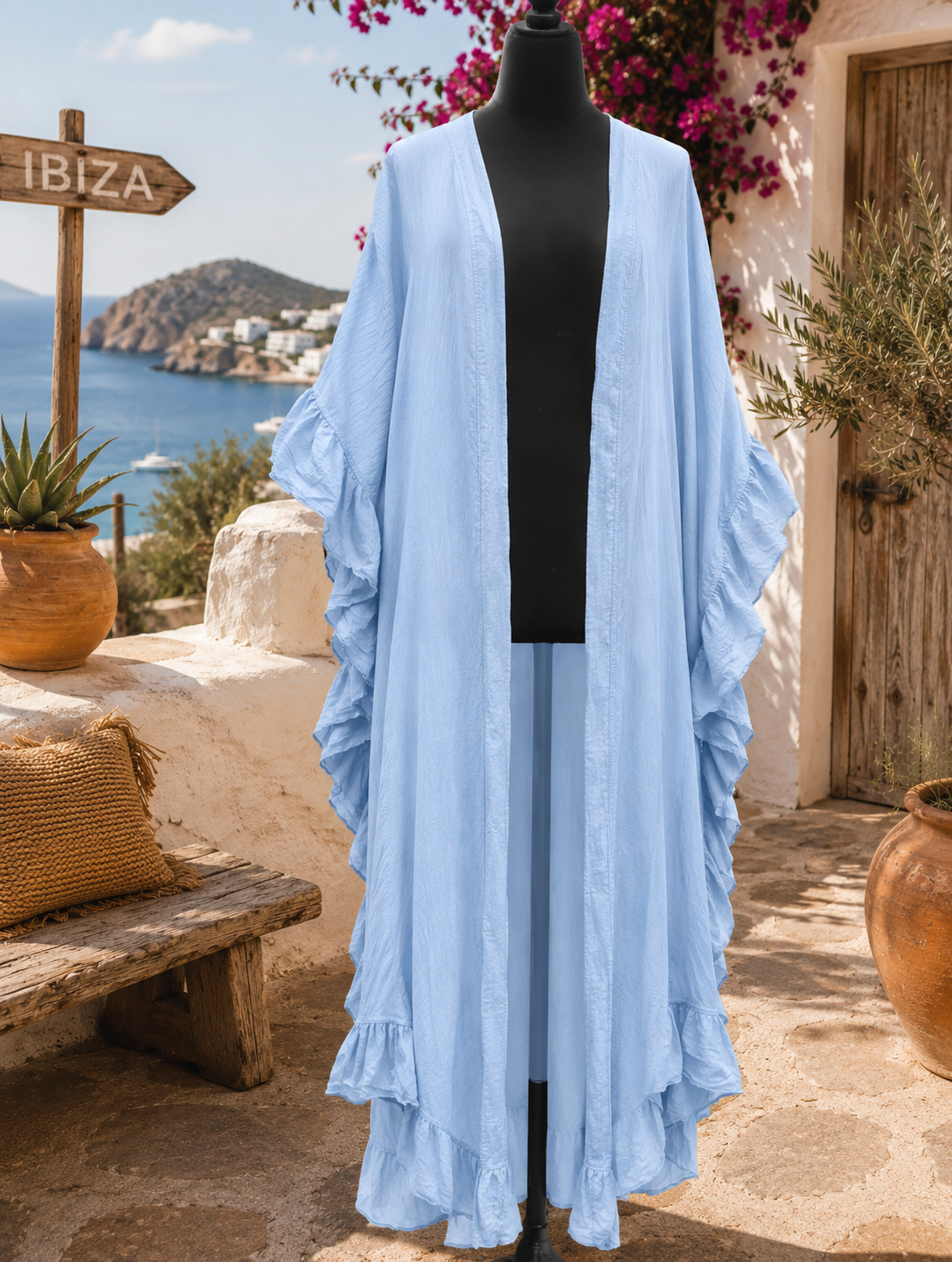 Ibiza Ruffle Kimono – Sunshine