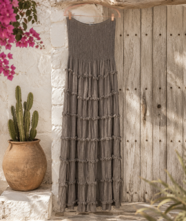 Boho strapless-jurk dunne laagjes – Clivia