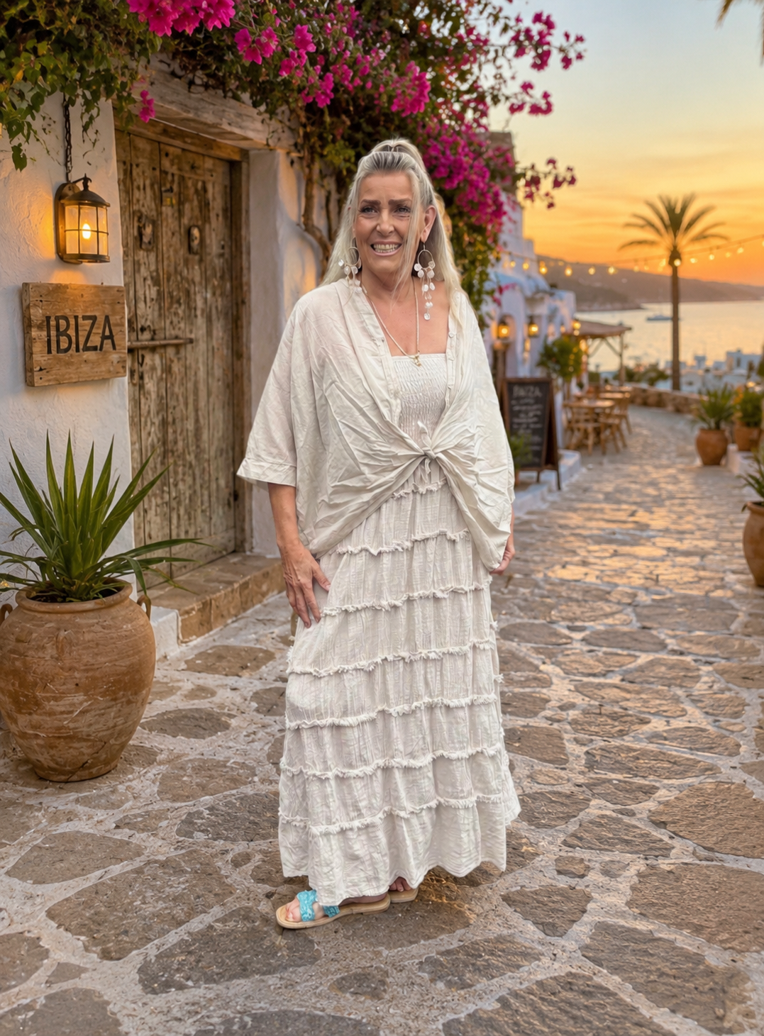 Boho jurk dunne laagjes - Clivia - Afbeelding 2