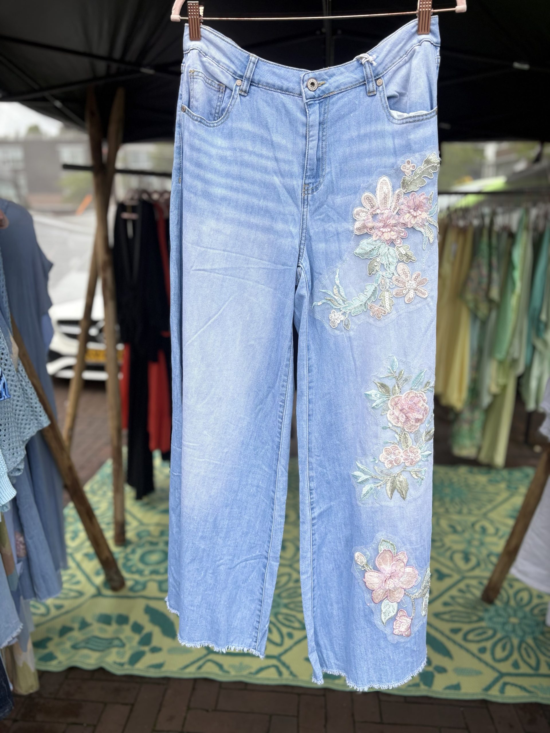 Boho Bloem Jeans 🌸