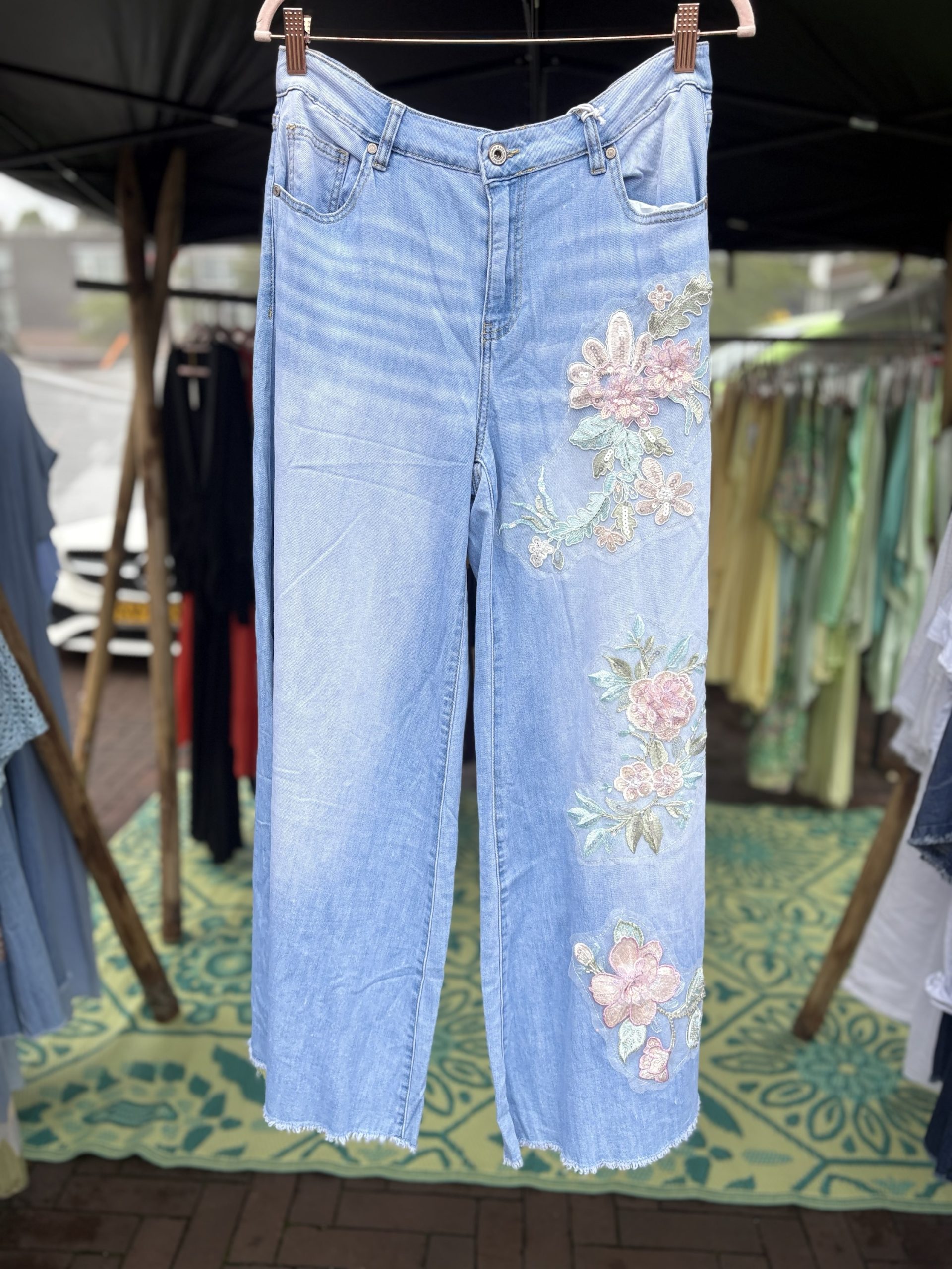 Boho Bloem Jeans 🌸 - Afbeelding 2