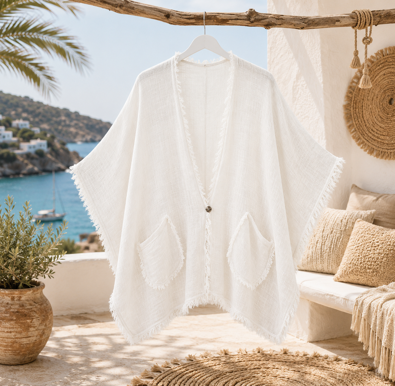 🌿 Boho Franje Vest met Zakjes - Kim - Afbeelding 2