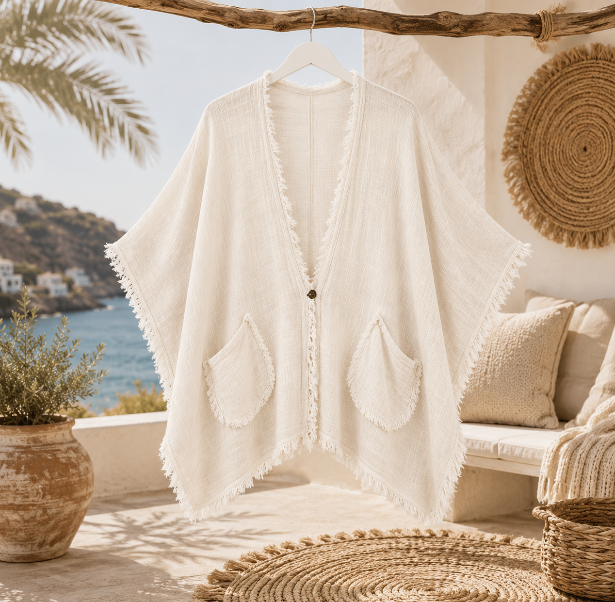 🌿 Boho Franje Vest met Zakjes - Kim - Afbeelding 3