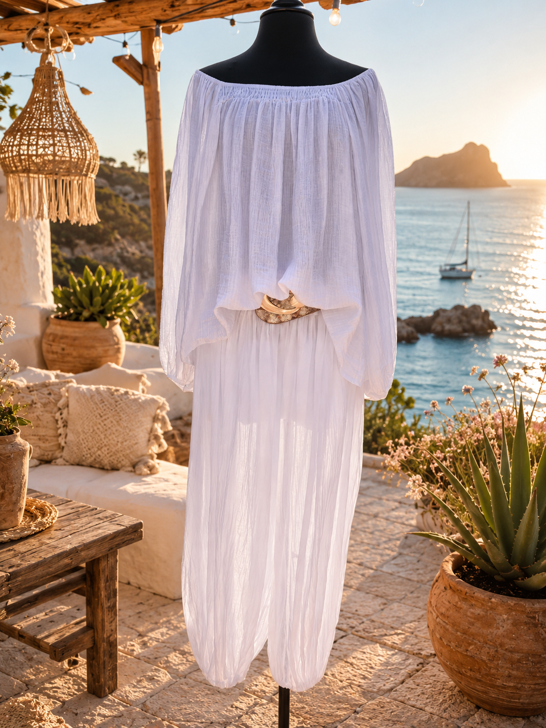 Boho Broek met Elastische Enkelboord – Paula