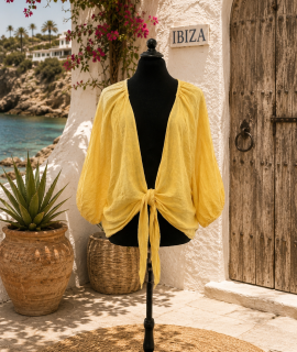 Ibiza Linnen Knoopvest – Rowena