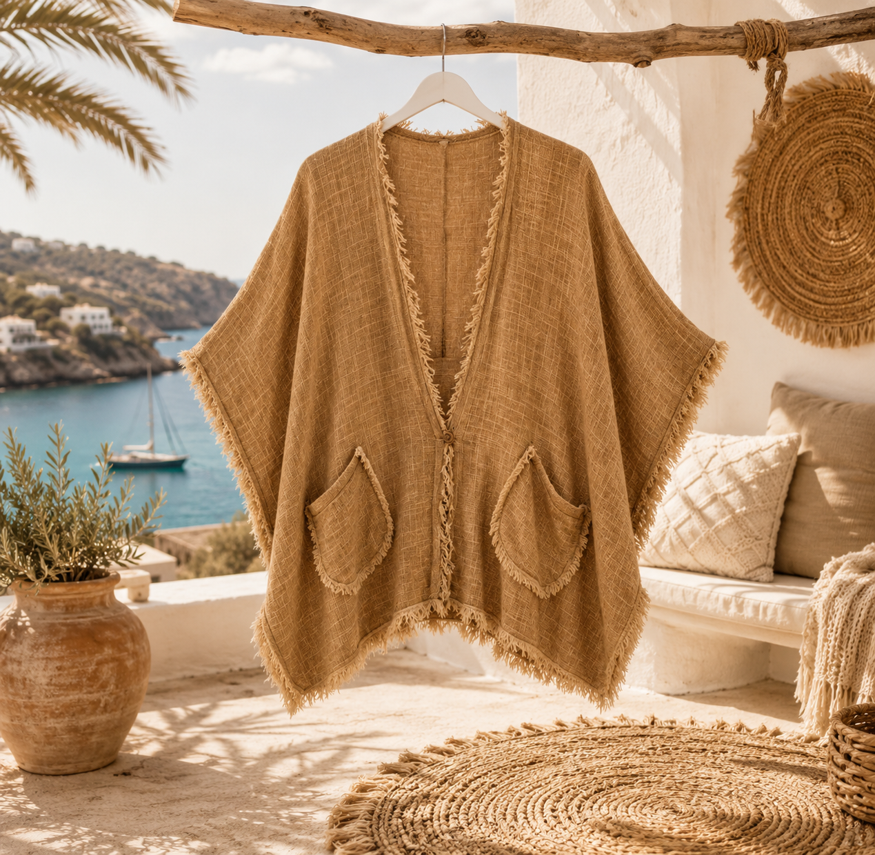 🌿 Boho Franje Vest met Zakjes - Kim - Afbeelding 4