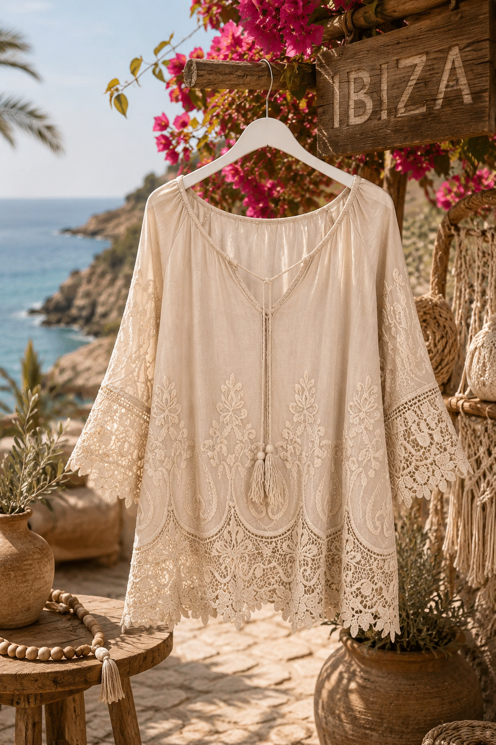 Ibiza Tuniek met Kant - Mila