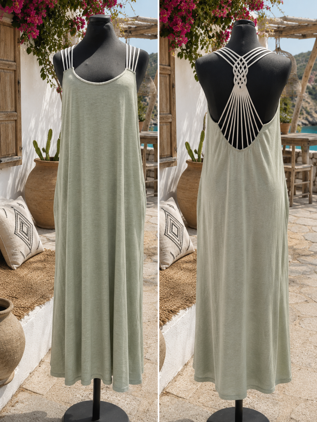 Ibiza Maxi Jurk met Sierbandjes - Dora - Afbeelding 3