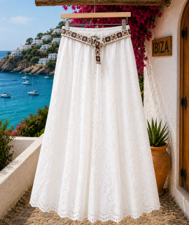 Rok Ibiza Broderie Wit – Bonny