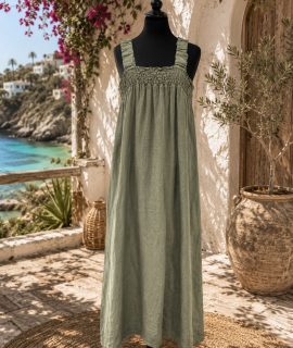 Ibiza Linnen Maxi Jurk – Anna